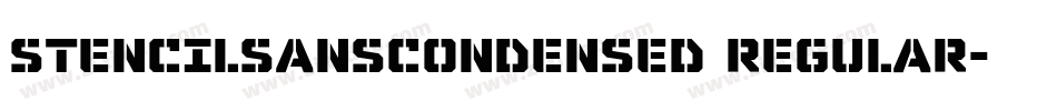 StencilSansCondensed Regular字体转换